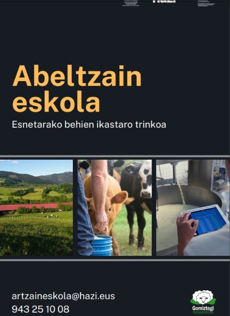 Abian jarriko da Euskadiko Abeltzain Eskola, esne behien sektorea sustatu asmoz